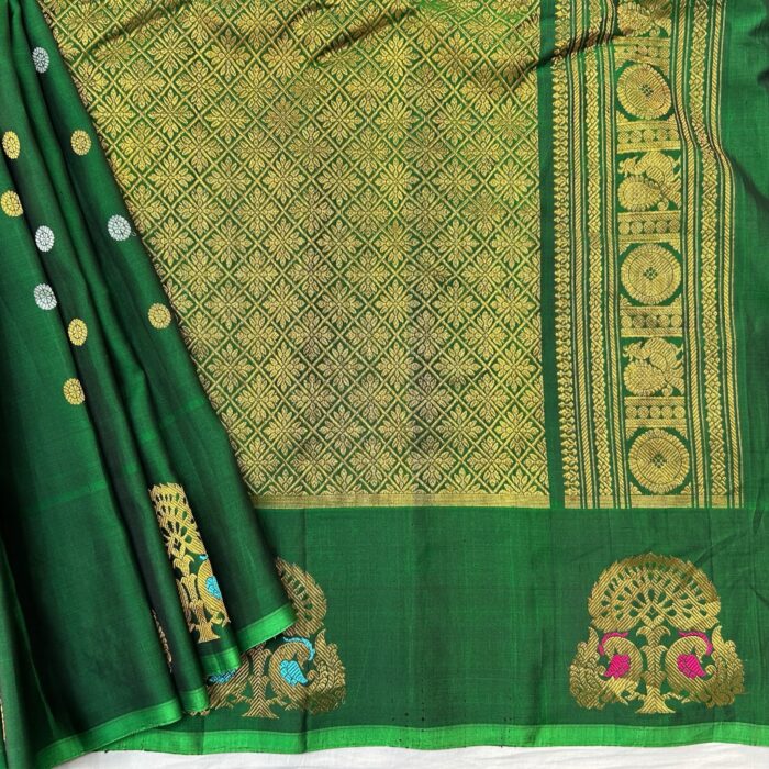 Bottle green meena work