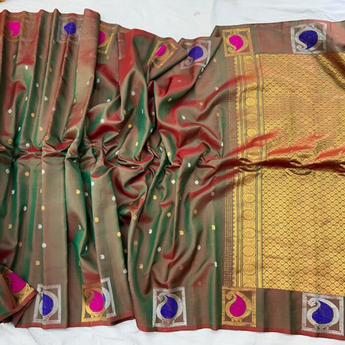 Dual shade gadwal meena saree