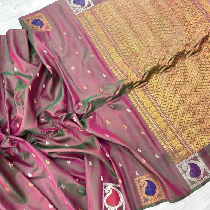 Dual shade meena gadwal saree