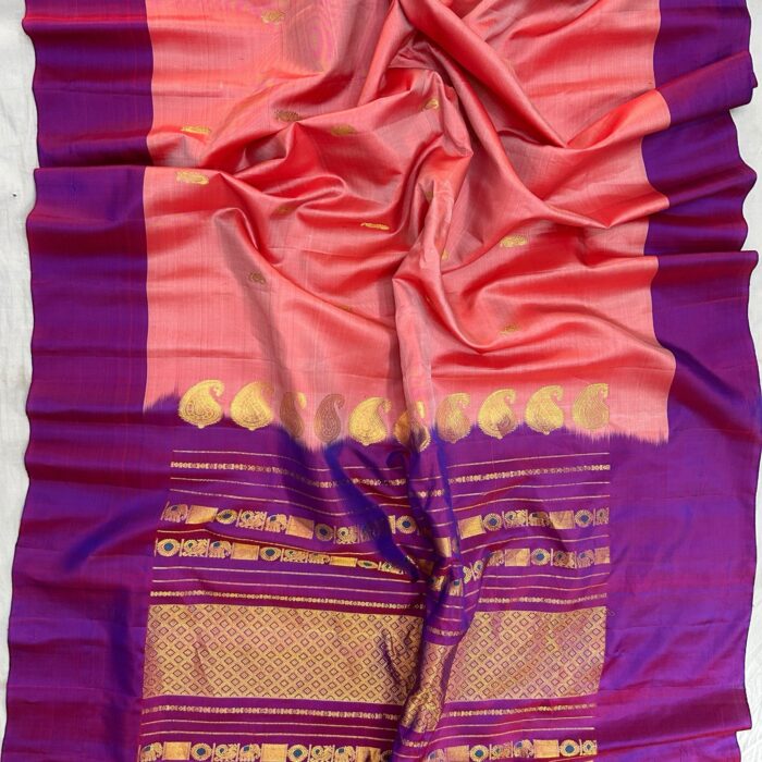 Kanakambaram colour gadwal saree