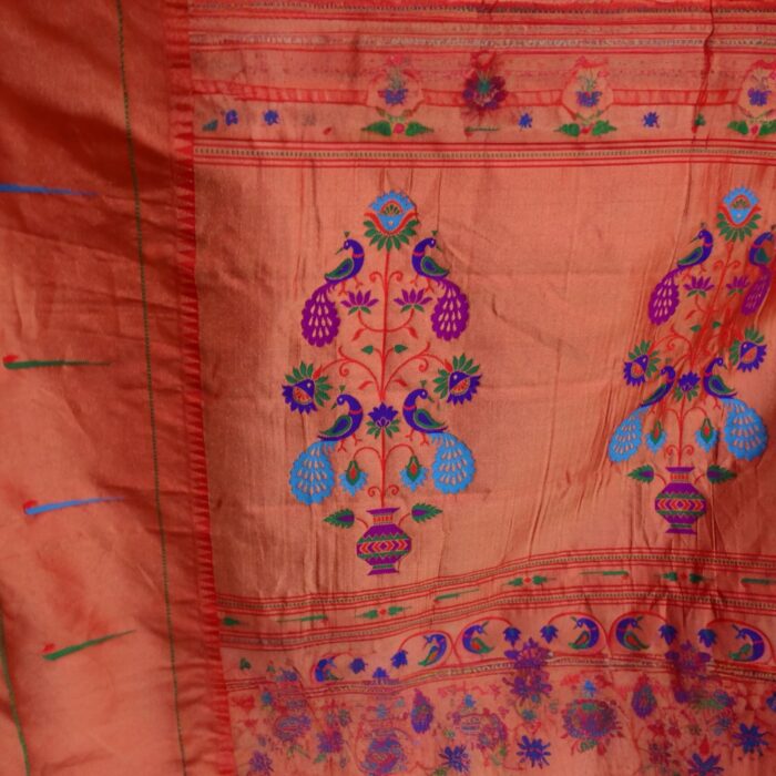 Pink phyton  border gadwal silk - view 4