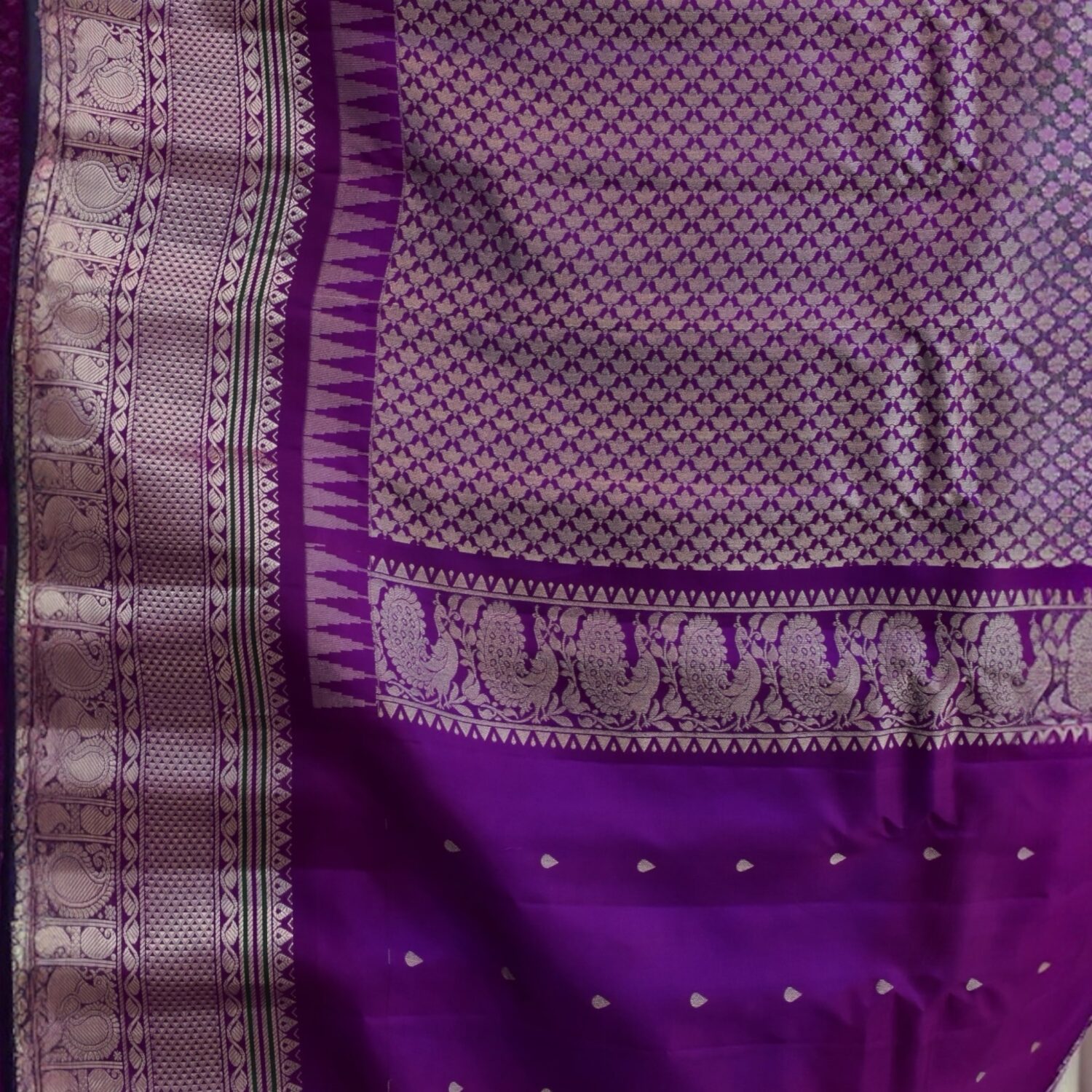Silver sky blue pure gadwal