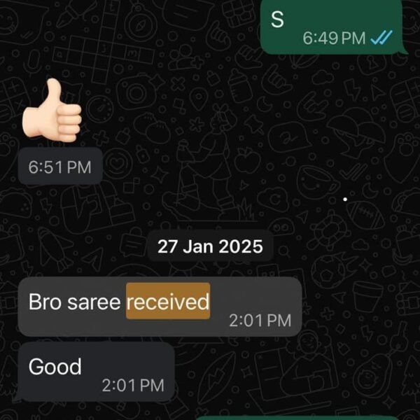 Customer review of Gadwal saree from Srilatha Gadwal Saree House