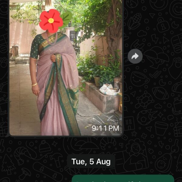 Customer review of Gadwal saree from Srilatha Gadwal Saree House