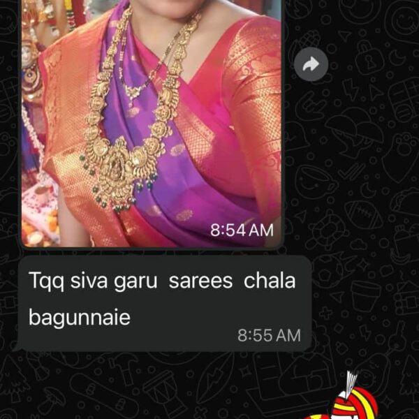 Customer review of Gadwal saree from Srilatha Gadwal Saree House