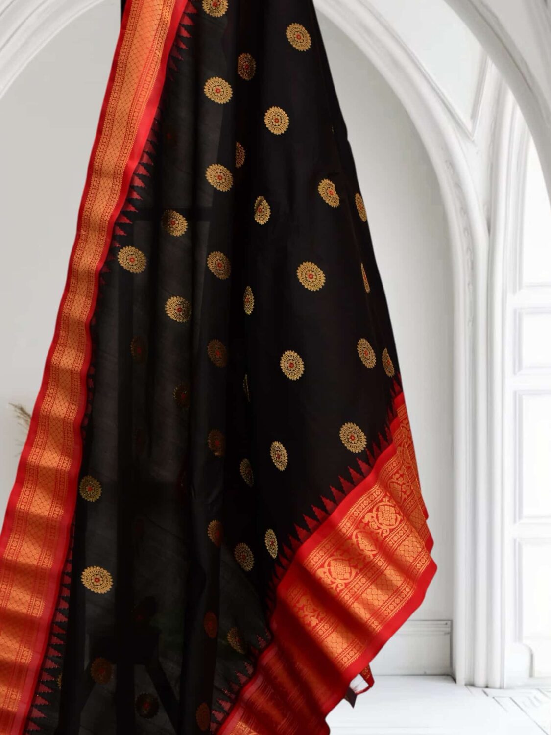 Black Handloom Pure Silk Saree