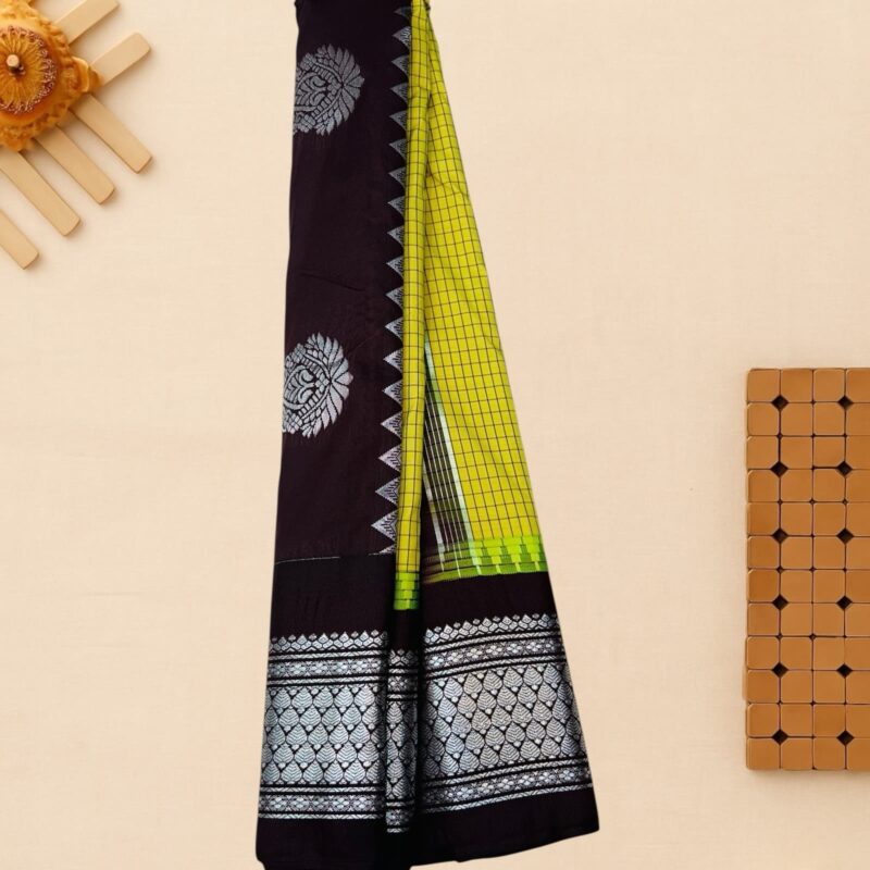 Corn Color Semi Gadwal Saree