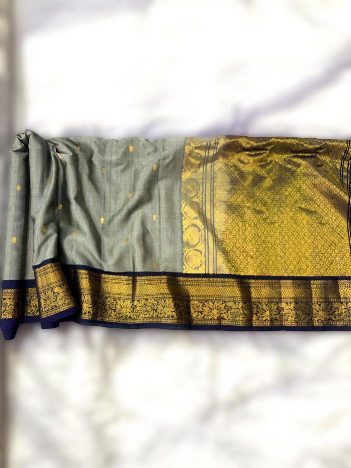 Grey Sico Gadwal Saree