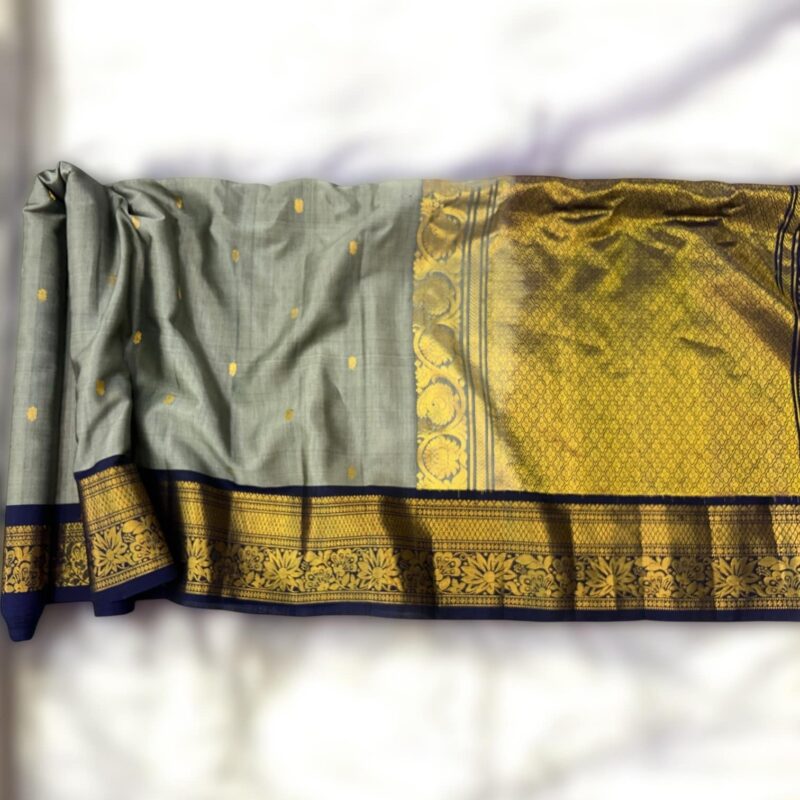 Grey Sico Gadwal Saree