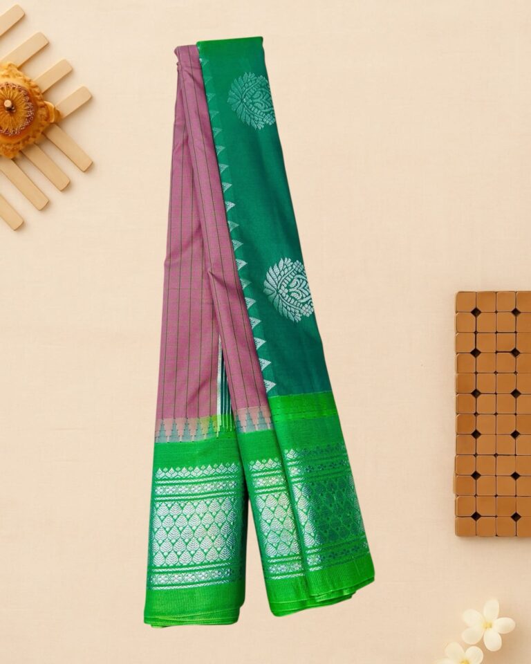 Light Pink Semi Gadwal Saree