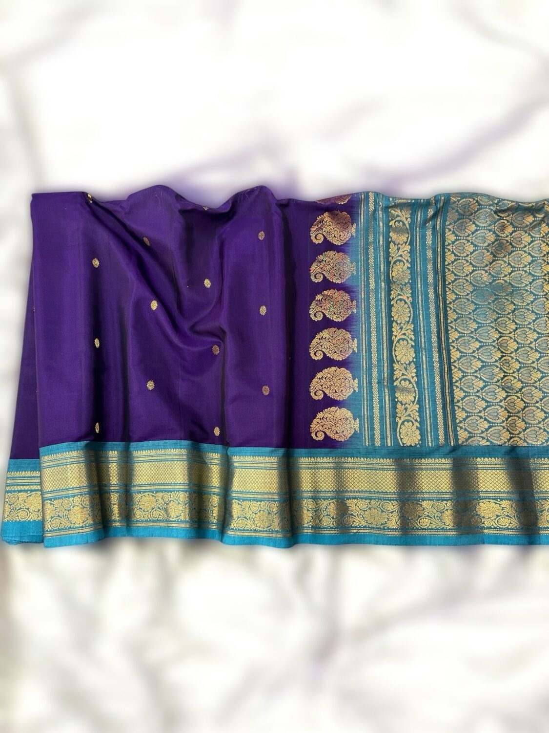Purple Sico Gadwal Saree