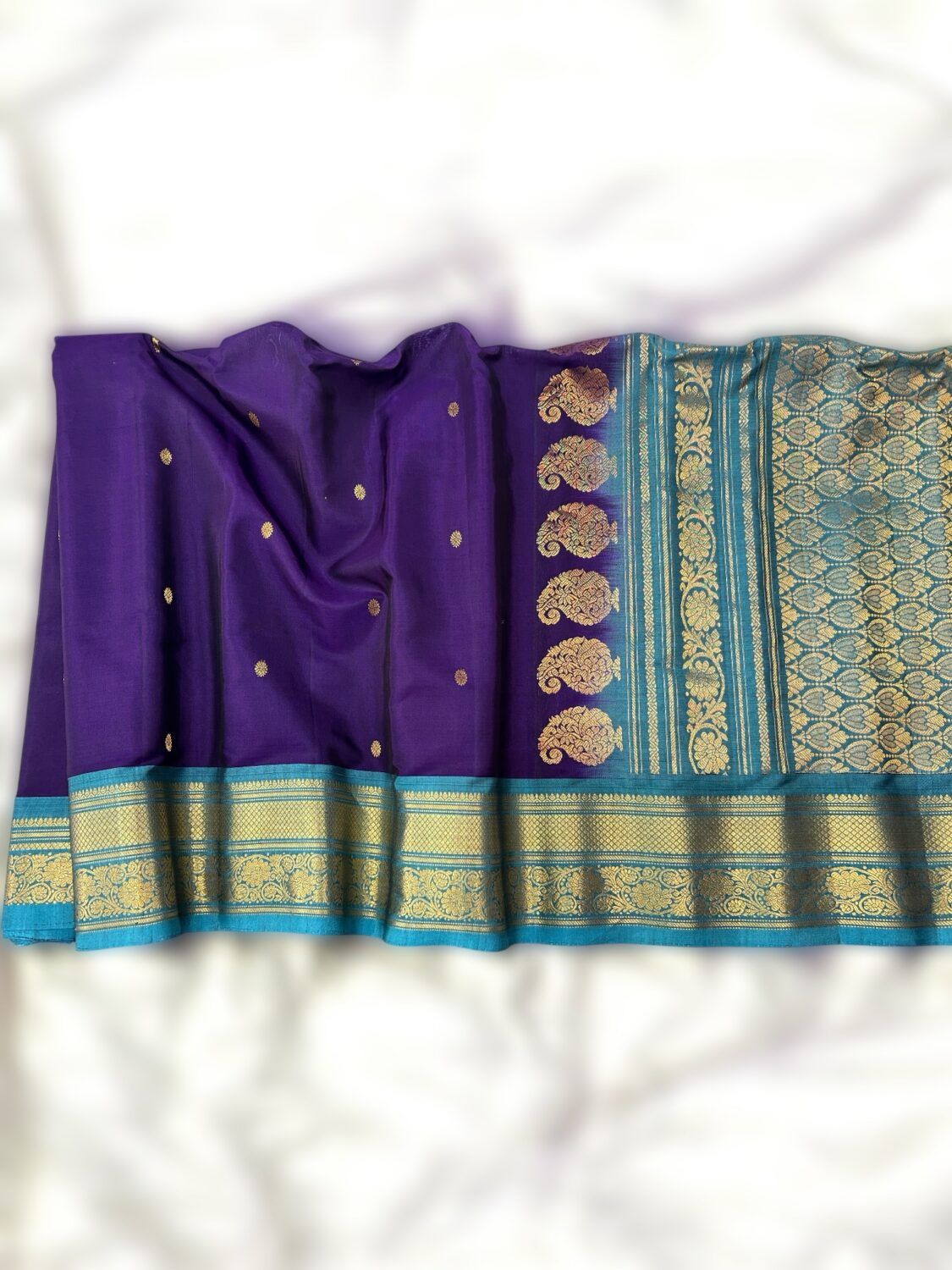Purple Sico Gadwal Saree