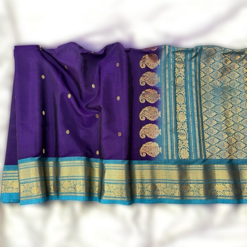Purple Sico Gadwal Saree