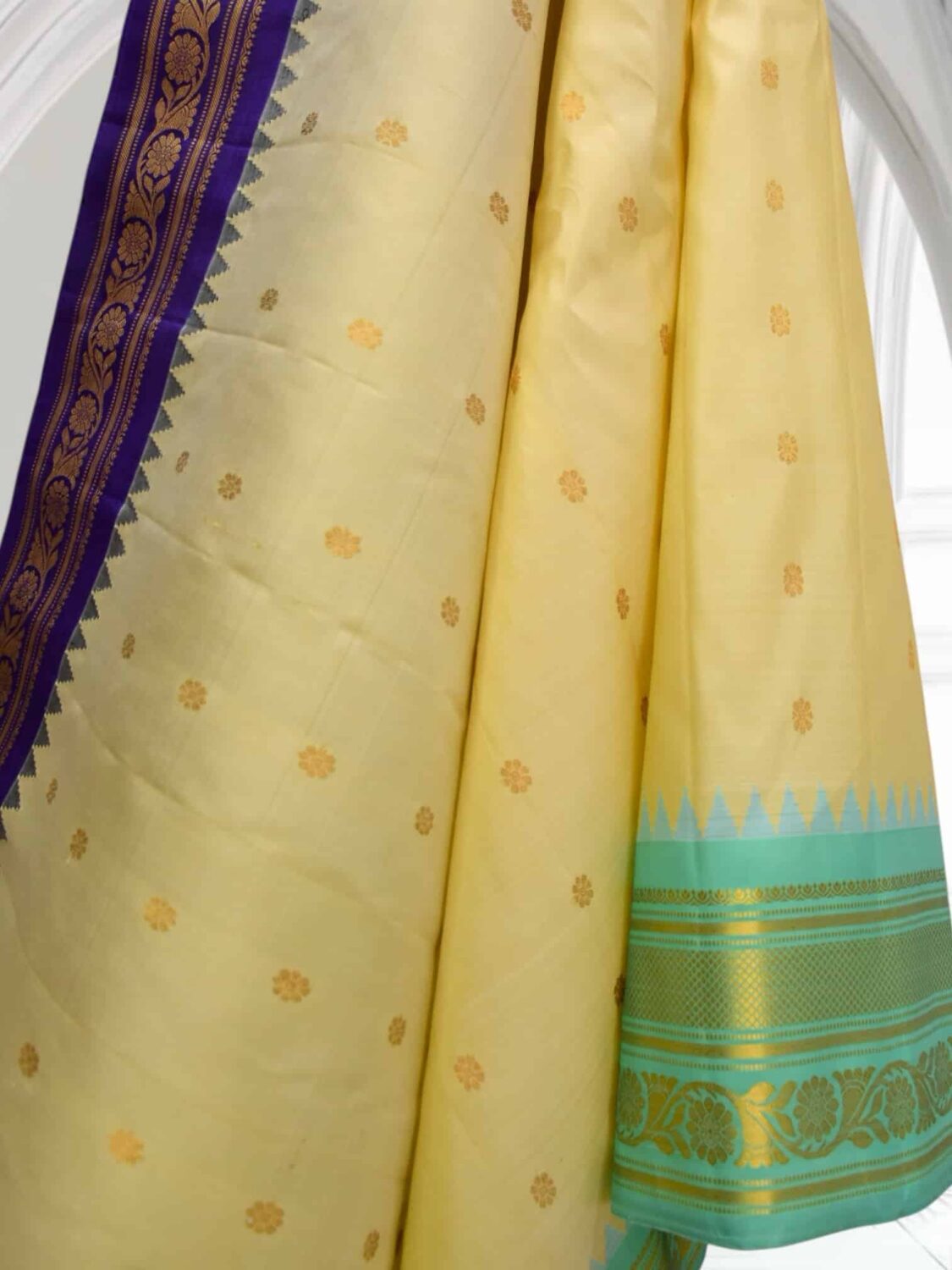 Rama Green and Blue Ganga Jamuna Gadwal Saree