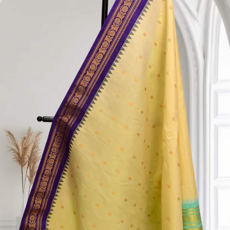 Rama Green and Blue Ganga Jamuna Gadwal Saree