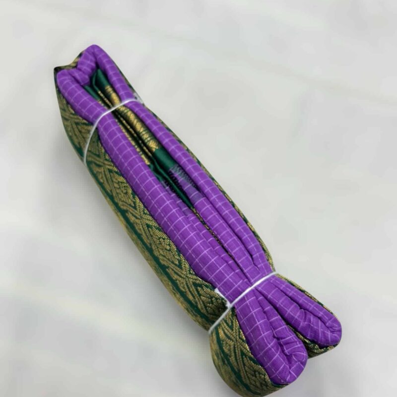 Purple Pure Cotton Gadwal Saree