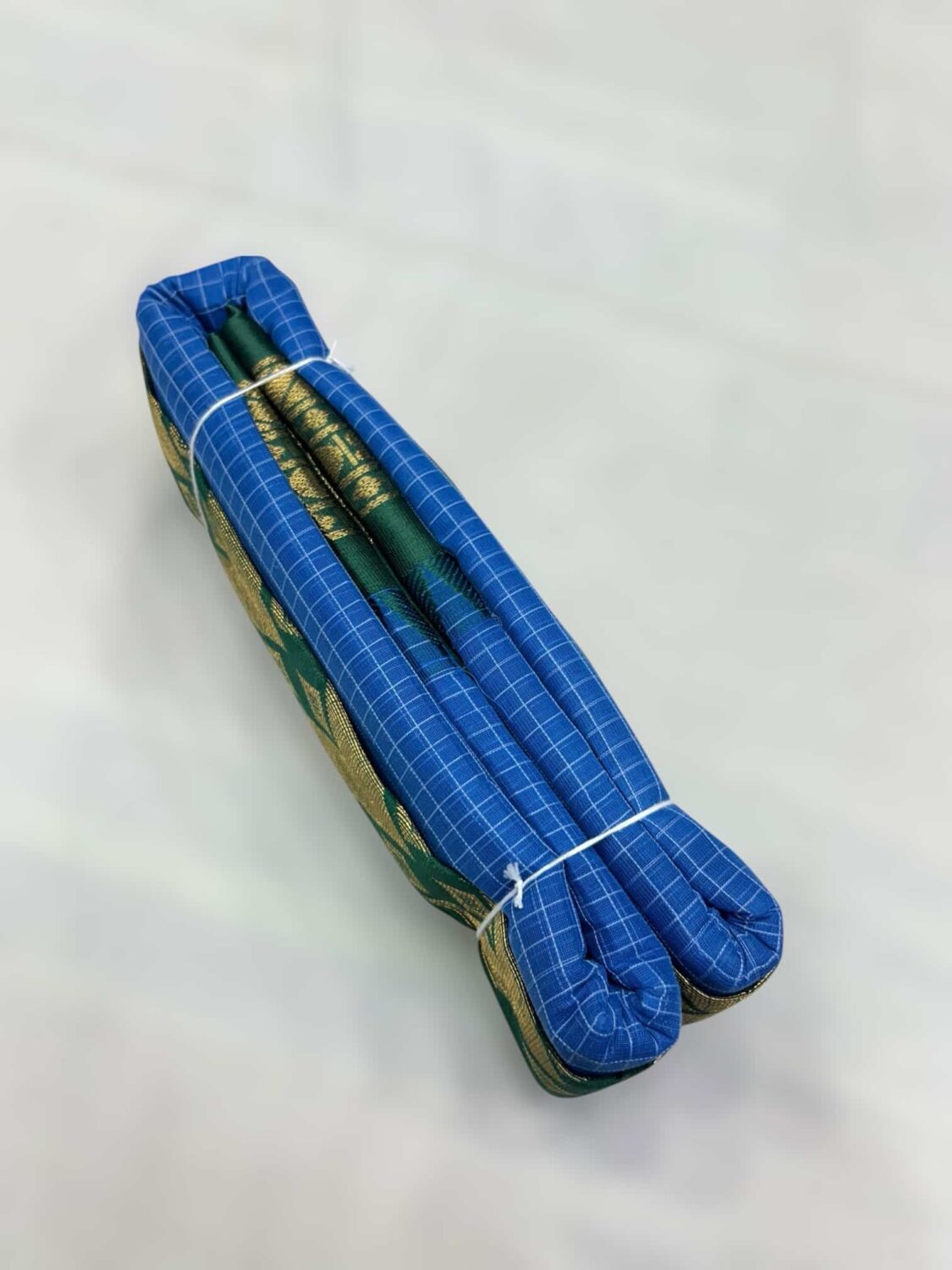 Sky Blue Pure Cotton Gadwal Saree