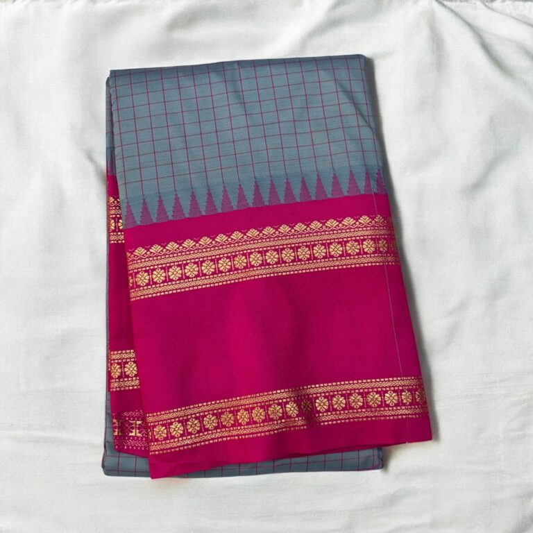 Gray Semi Gadwal Saree