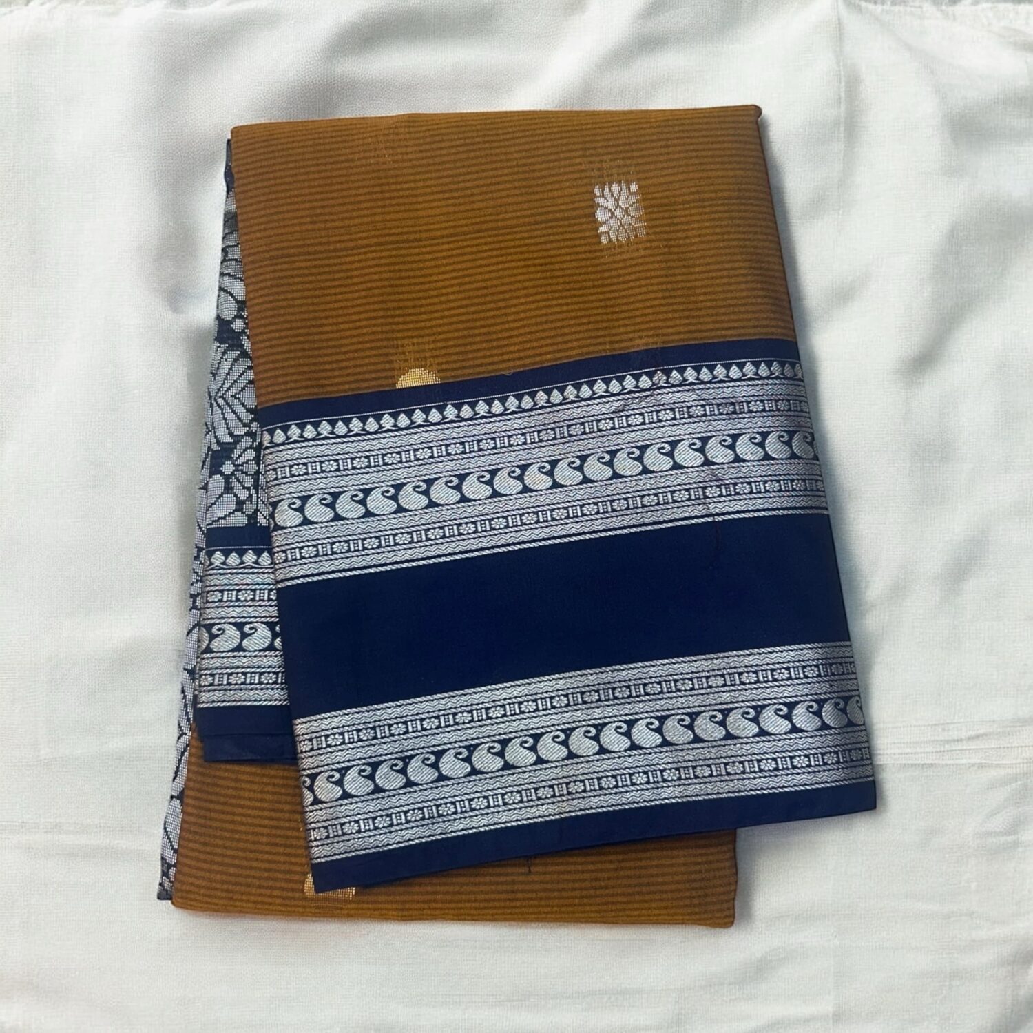 Mustard Semi Gadwal Saree