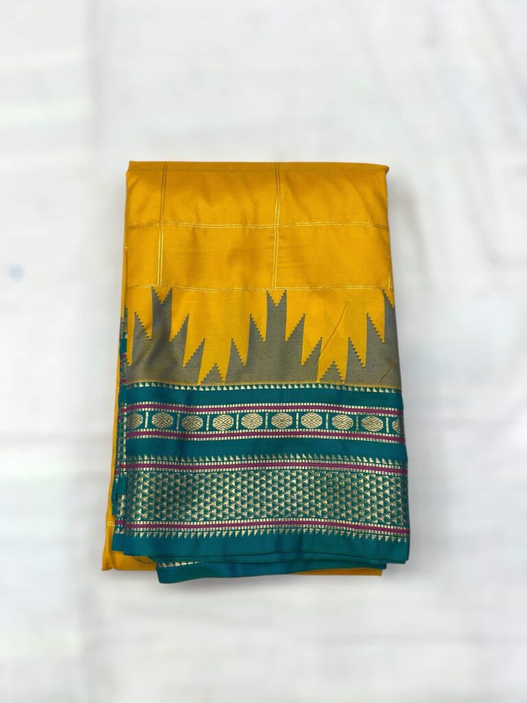 Yellow semi Gadwal - view 2