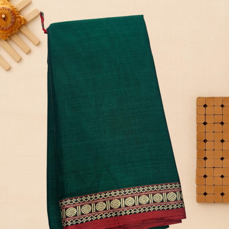Bottle green mercerised cotton