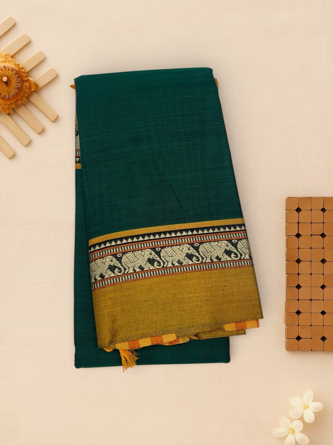 Bottle Green Mercerised Pure Cotton