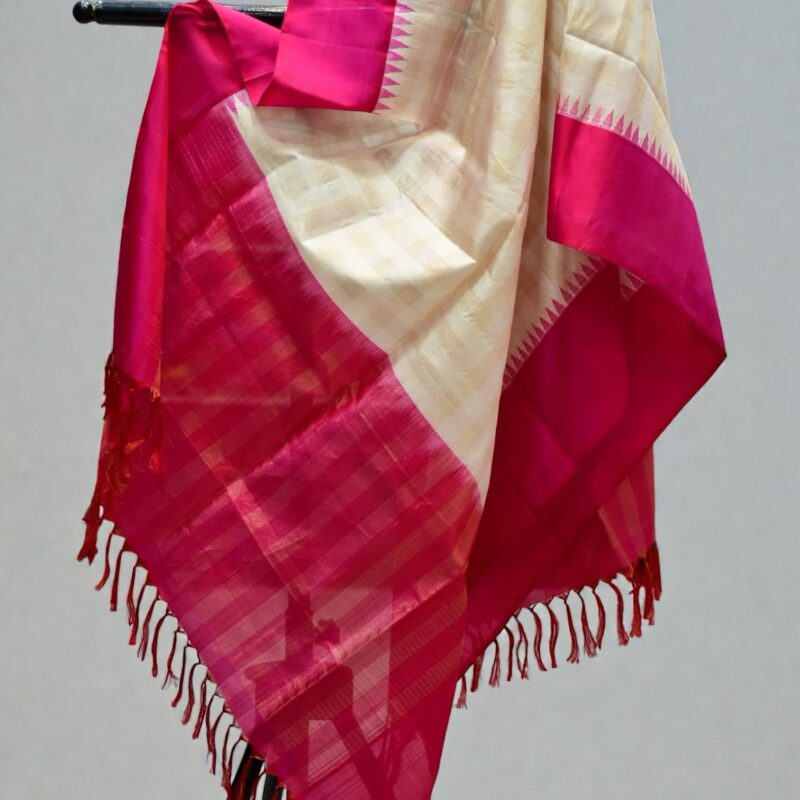 Cream pure gadwal dupatta