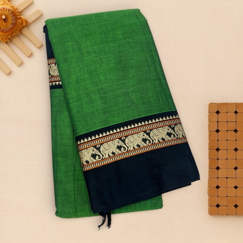 Green mercerised cotton
