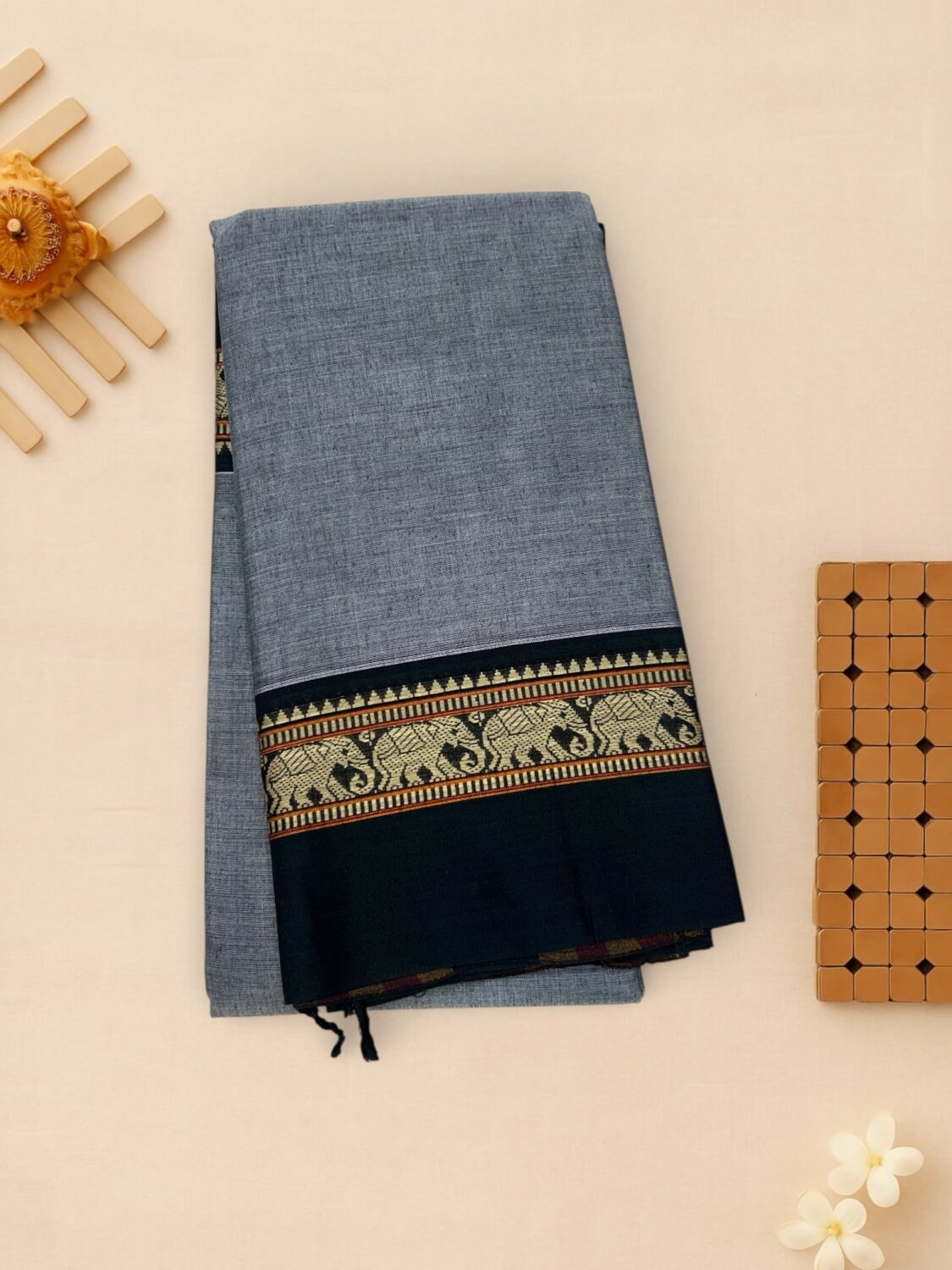 grey Pure Mercerised Cotton