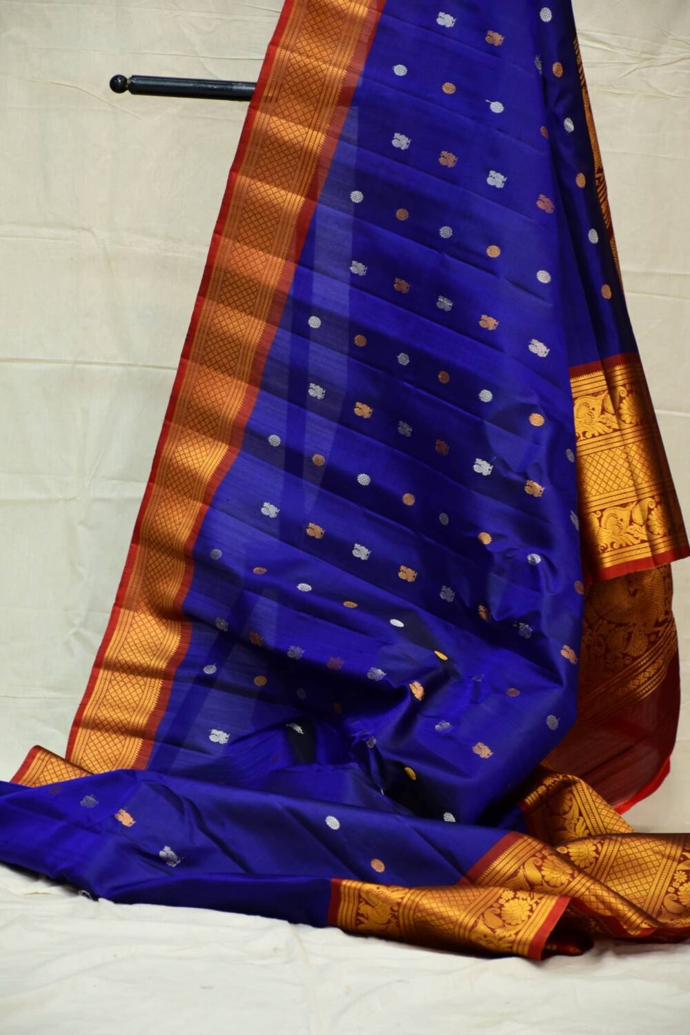Blue Silk Gadwal Saree