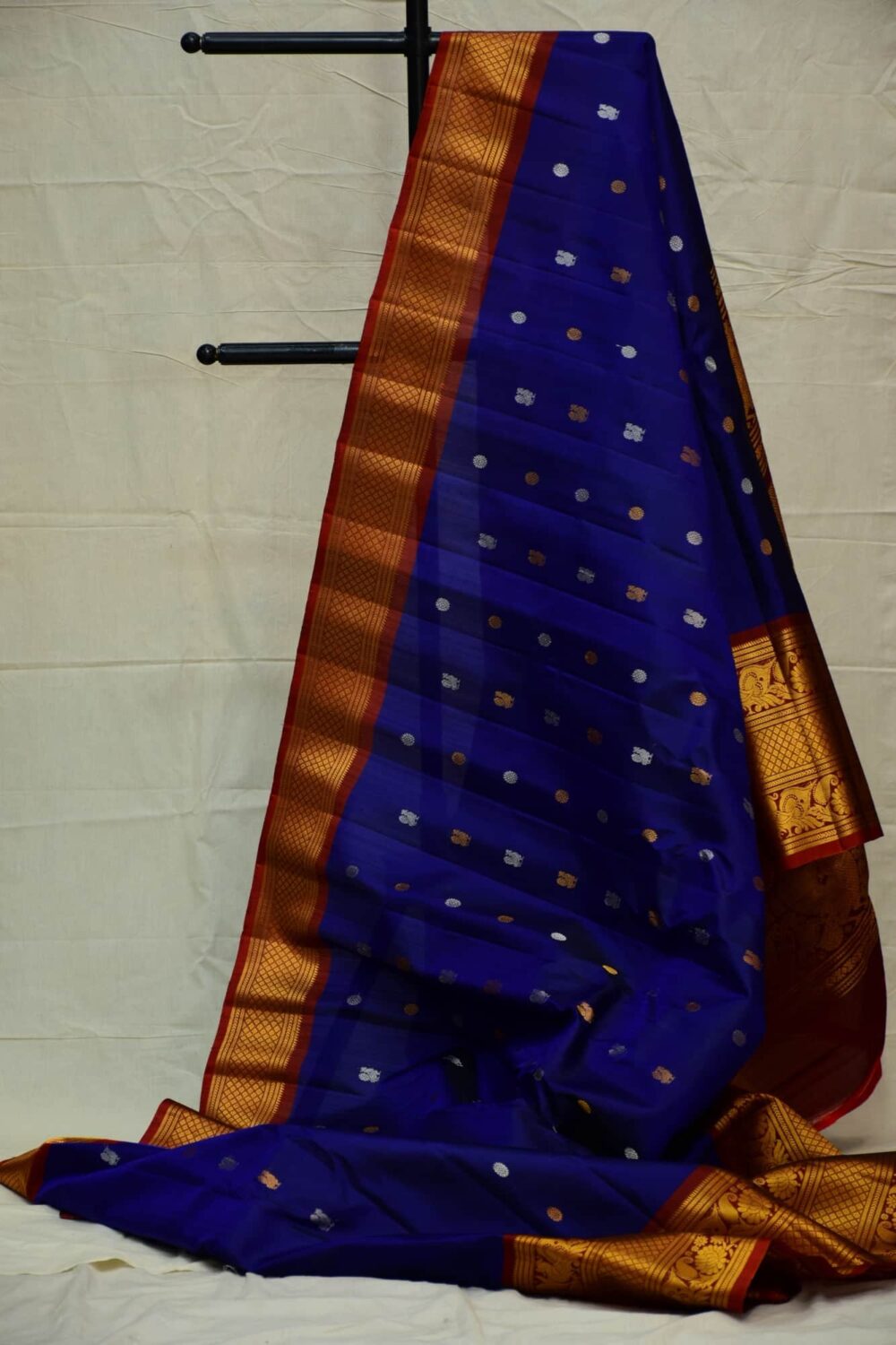 Blue Silk Gadwal Saree