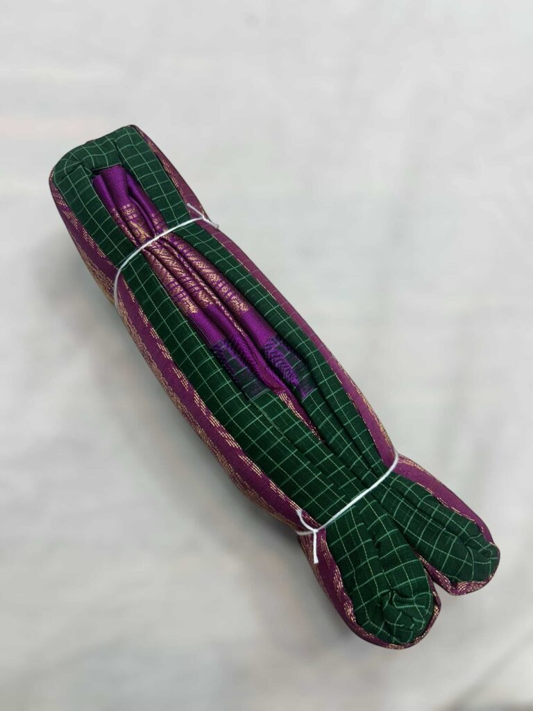 Bottle Green Gadwal Cotton Saree