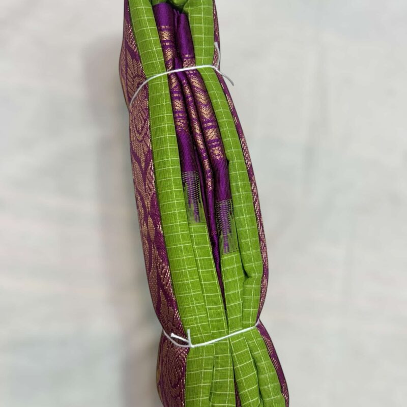 Green Cotton Gadwal Saree