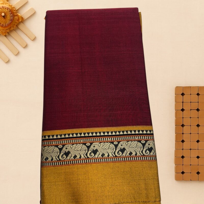 Maroon mercerised pure cotton