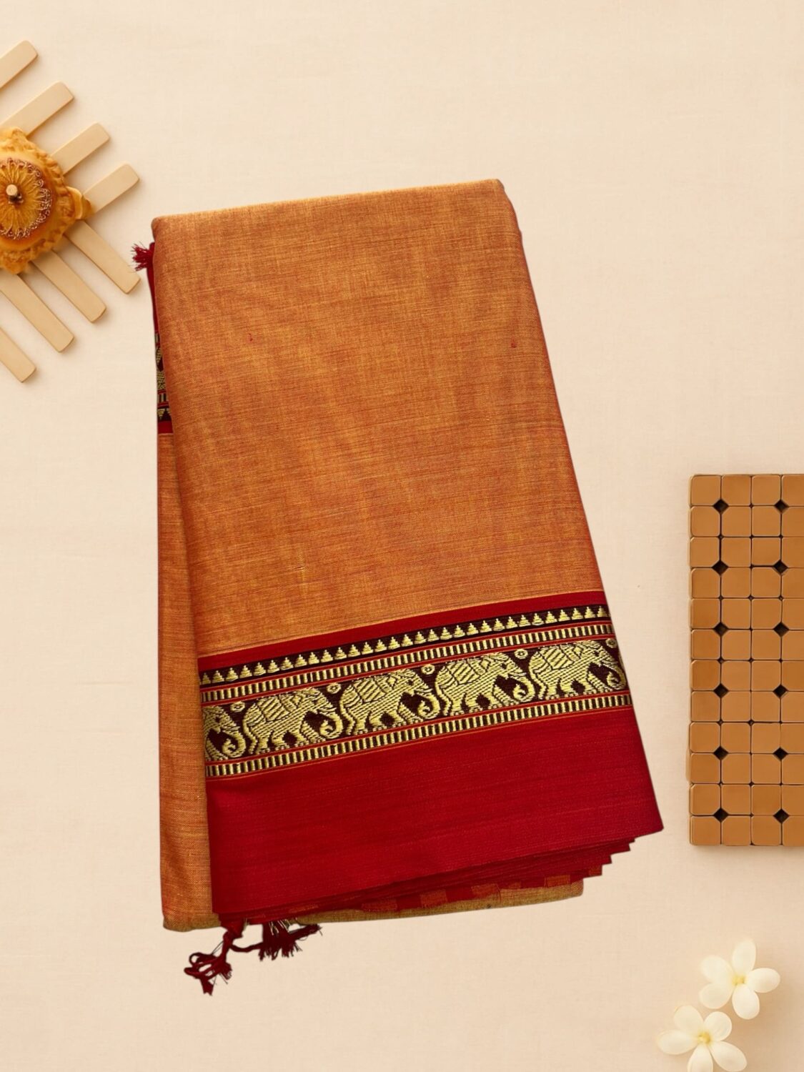 Mustered yellow pure  cotton