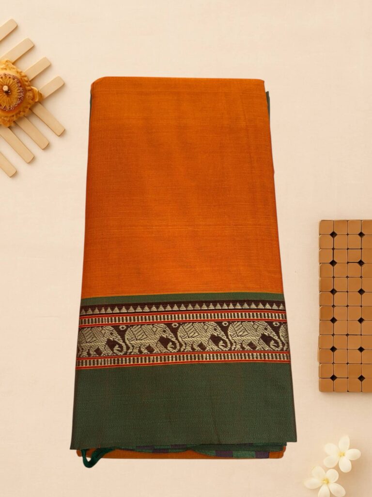 Orange pure mercerised cotton