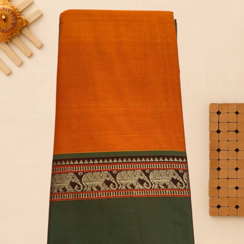 Orange pure mercerised cotton