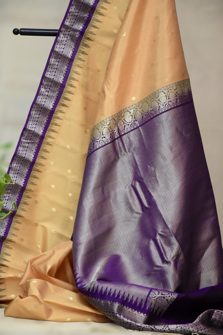 Tusser with purple pure gadwal - view 2