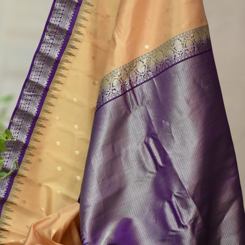 Tusser with purple pure gadwal - view 2