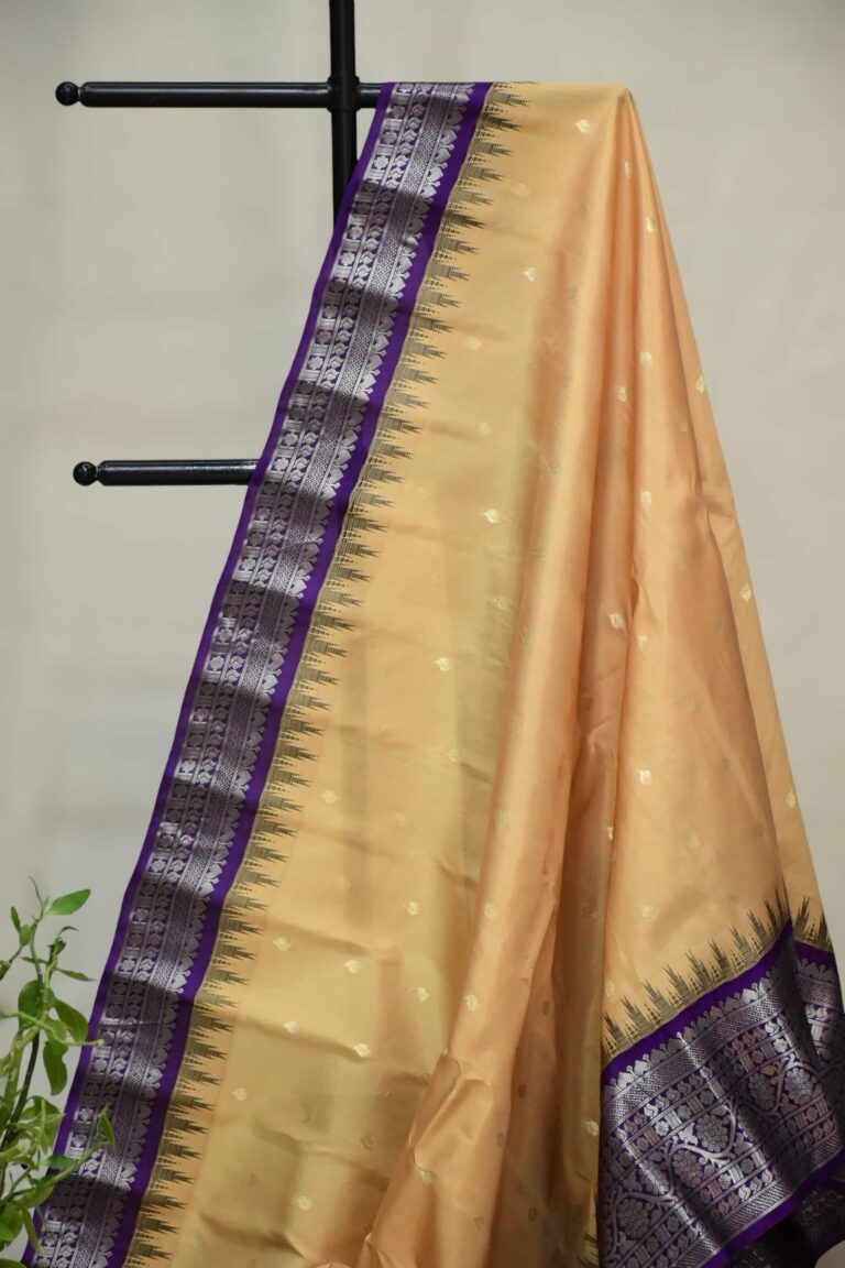 Tusser with purple pure gadwal - view 3