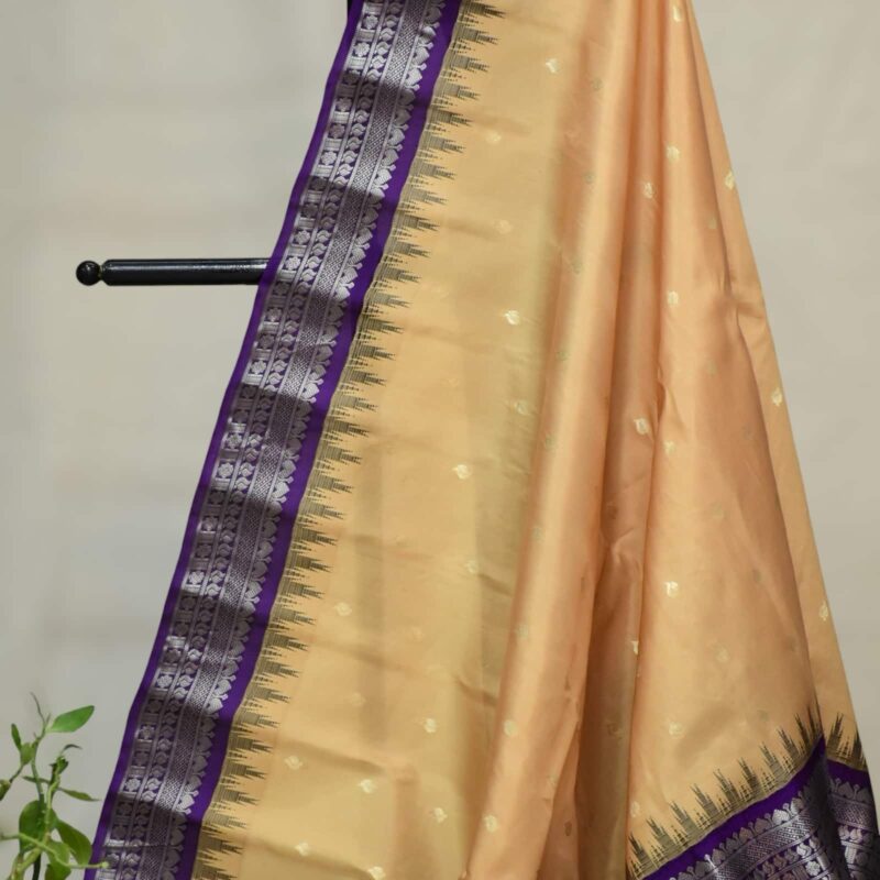 Tusser with purple pure gadwal - view 3