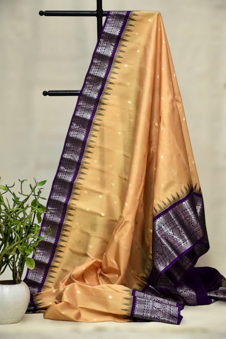 Tusser with purple pure gadwal