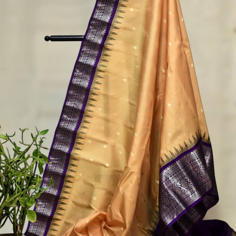Tusser with purple pure gadwal