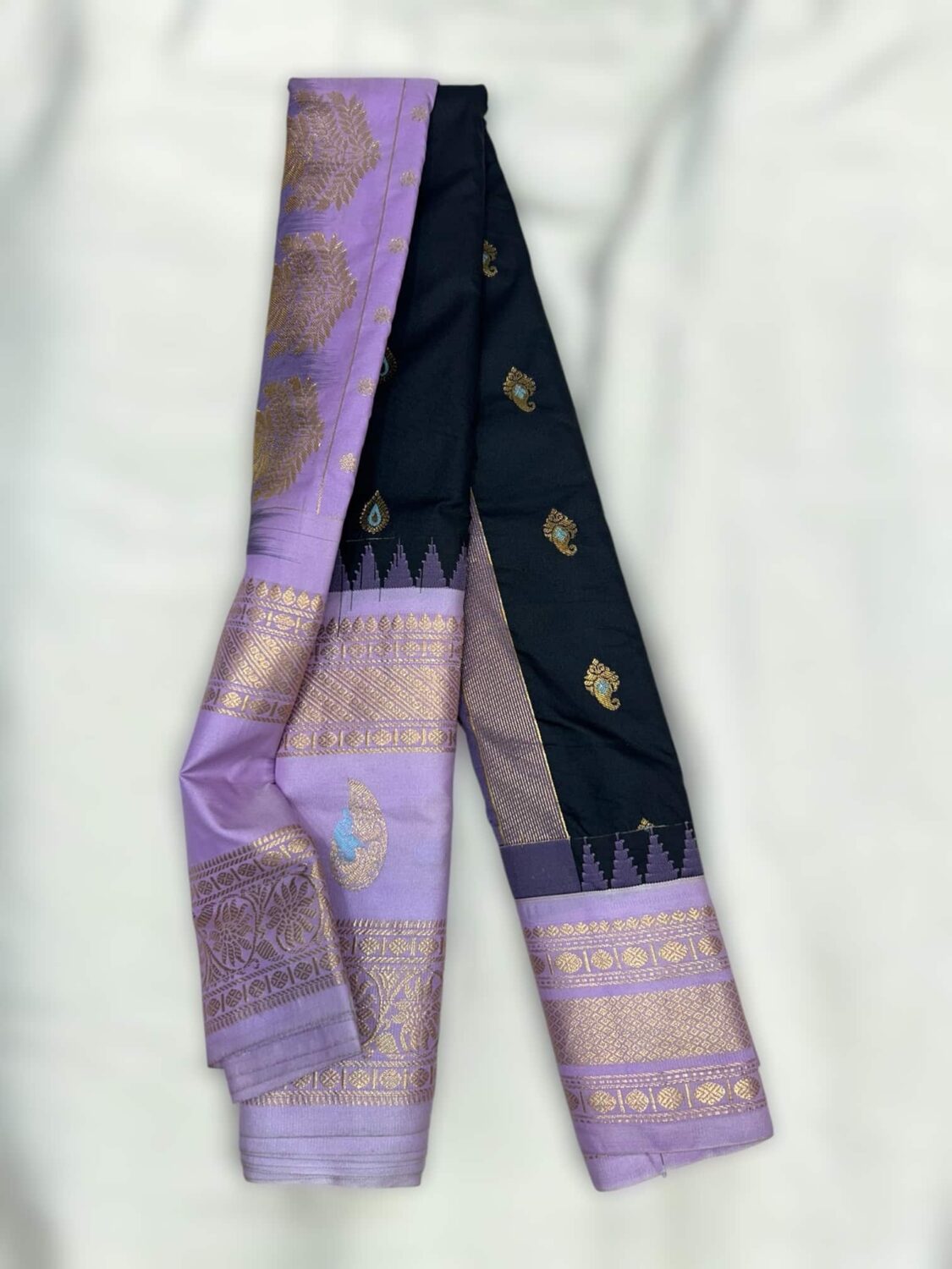 Black Premium Semi Gadwal Saree