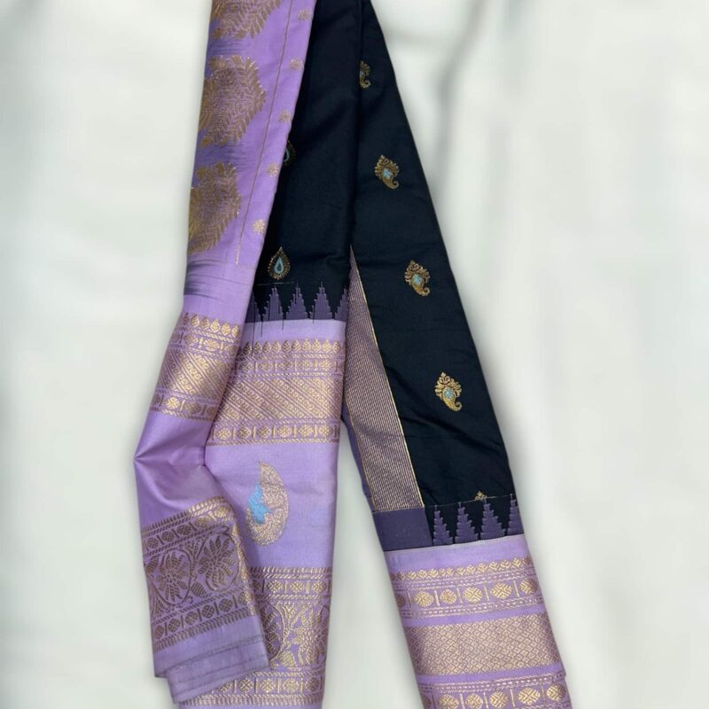 Black Premium Semi Gadwal Saree