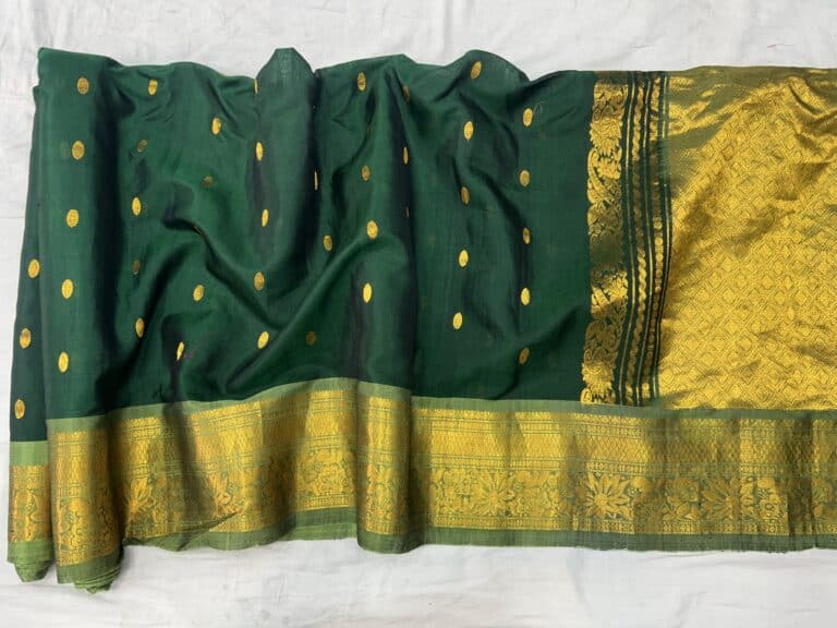 Bottle Green Handloom Pure Sico