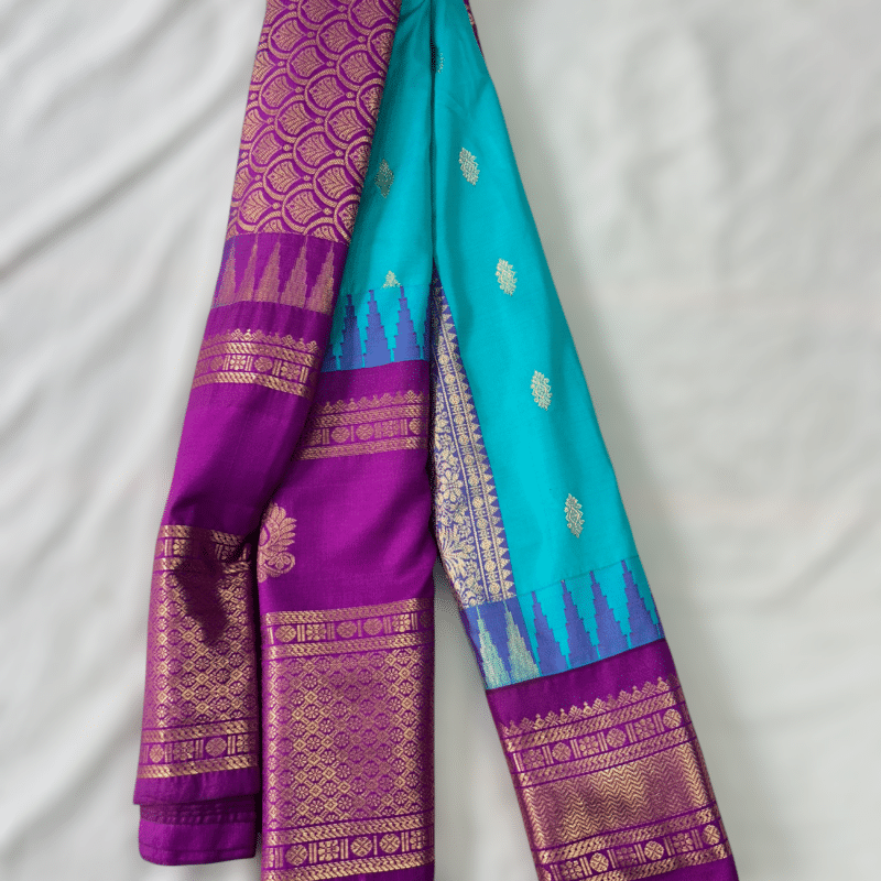 Turquoise Blue Premium Semi Gadwal