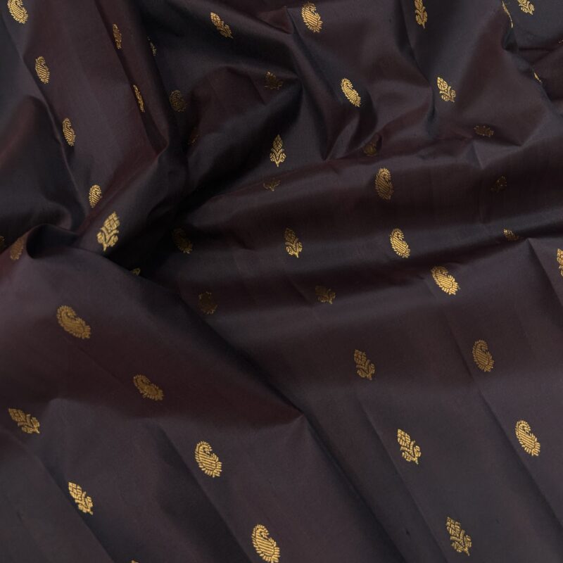 Wine Purple Vintage Pure Handloom Silk Gadwal Saree - view 2