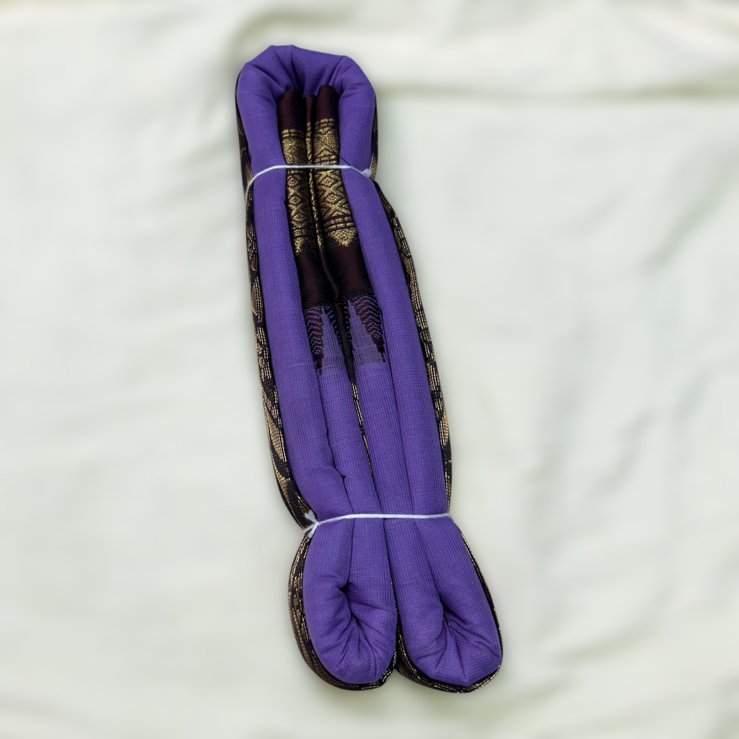 Lavender Pure Cotton Gadwal Saree