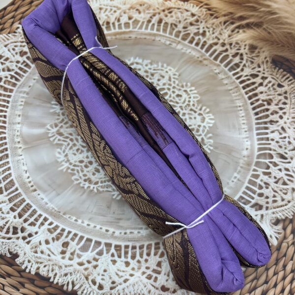 Lavender Coffee Brown Pure Cotton Gadwal Saree